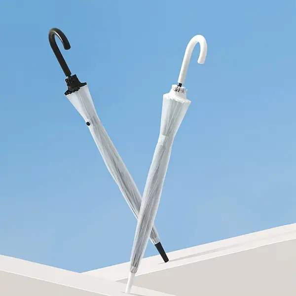 Automatic Parasol with Long Handle: Waterproof, 8-Bone, Plastic Construction